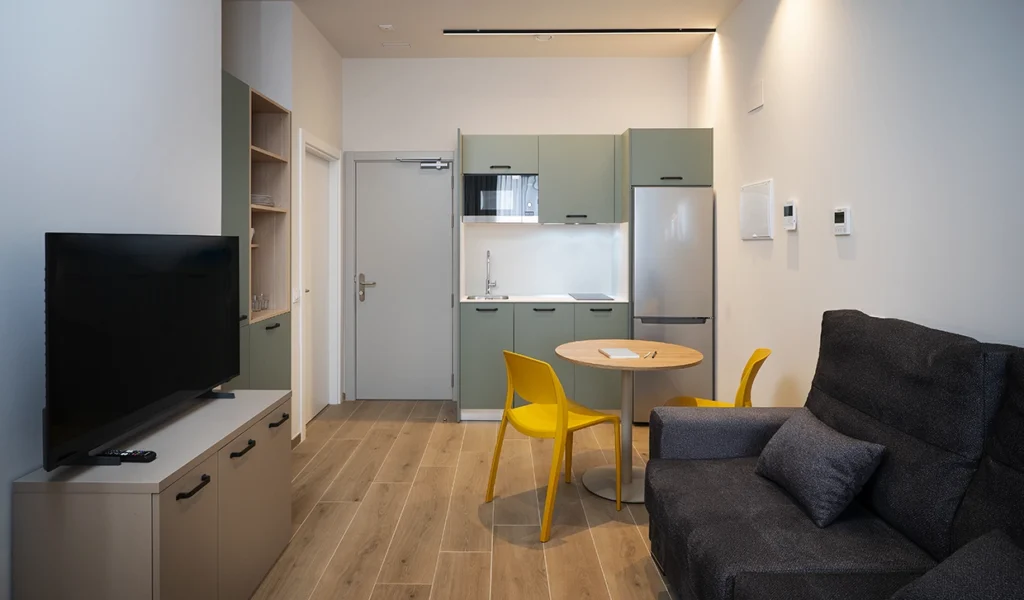 Co-estudio luminoso con cocina y comedor en Vitoria-Gasteiz