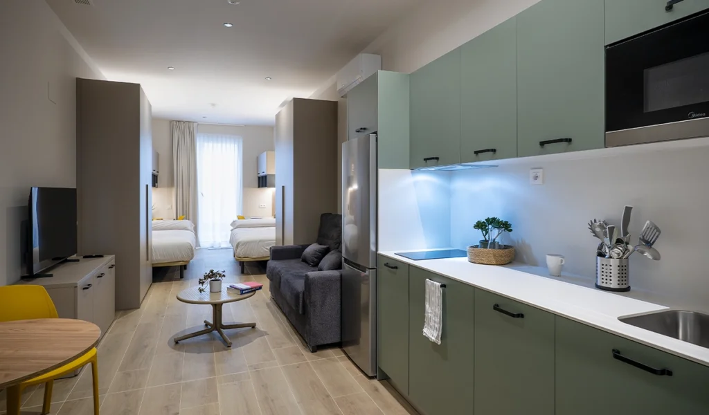 Co-estudio con cocina y zona de estar en Vitoria-Gasteiz